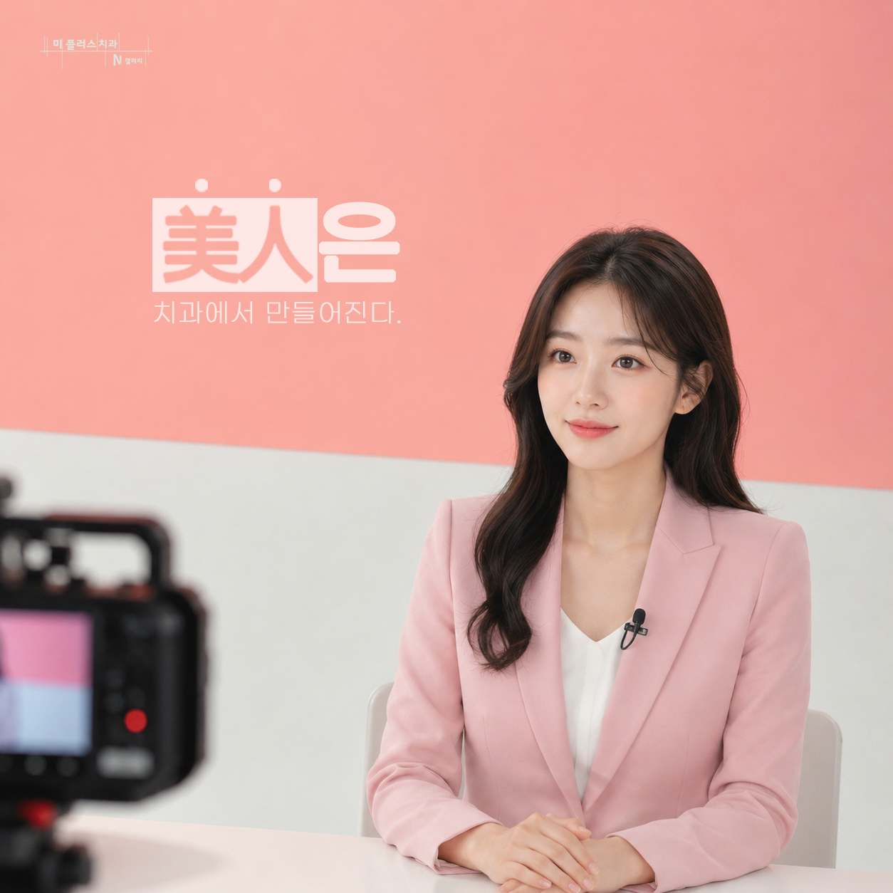 방송 면접과 카메라 테스트를 준비하는 20대 여성과 치아교정 상담