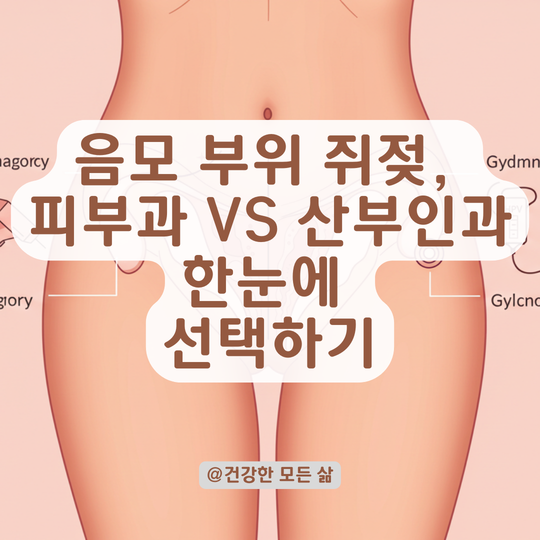 음모 부위에 쥐젖이 생겼다면? 피부과와 산부인과 중 어디로 가야 할지 정리.