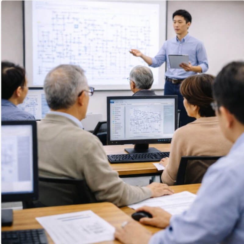 컴퓨터 마우스 사용이 익숙하지 않은 초보 학습자 모습