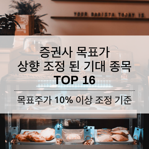 [2023] 증권사 목표가 상향 조정 된 기대 종목 TOP 16