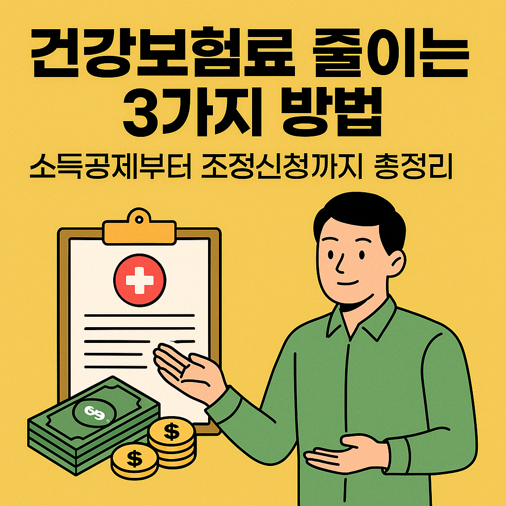 건강보험료 줄이는 3가지 방법 – 소득공제부터 조정신청까지 총정리