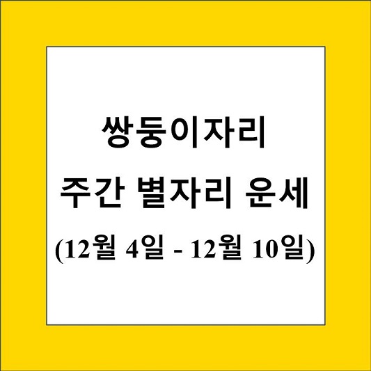 쌍둥이자리 주간 별자리 운세 제목 상자