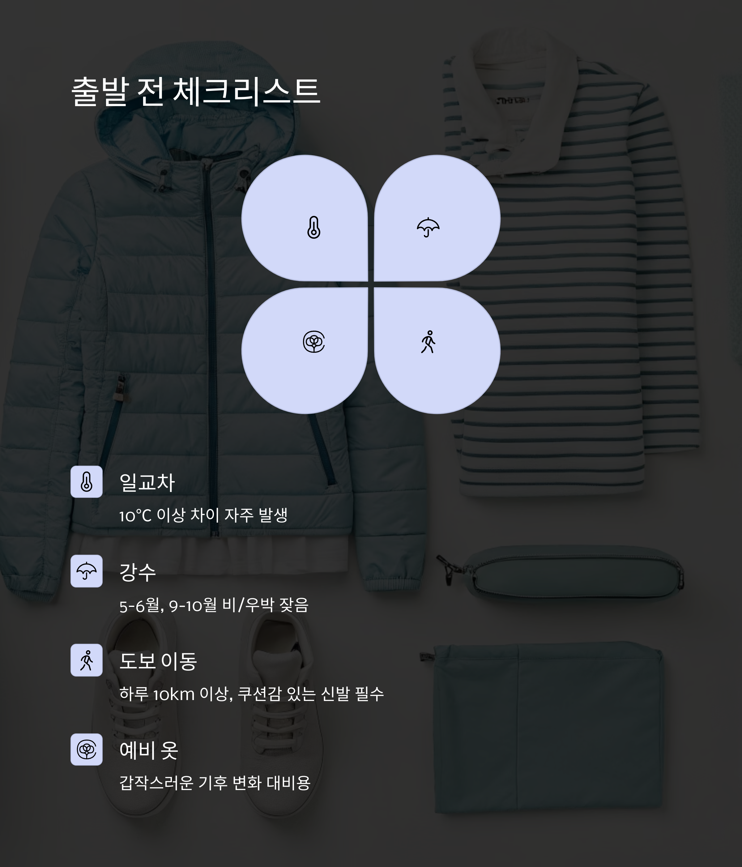 출발 전 체크리스트