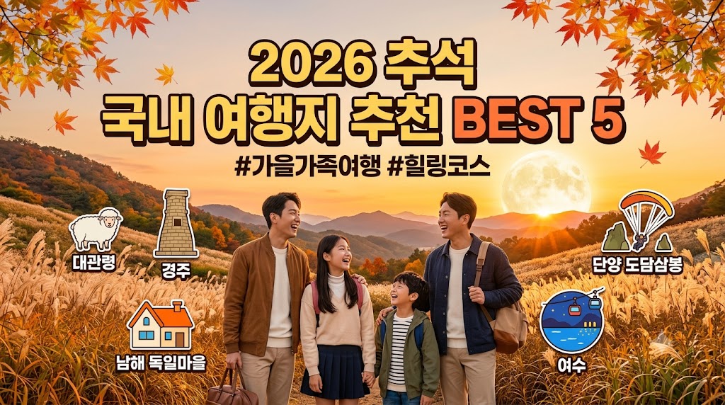 추석 연휴 국내 여행지 추천
