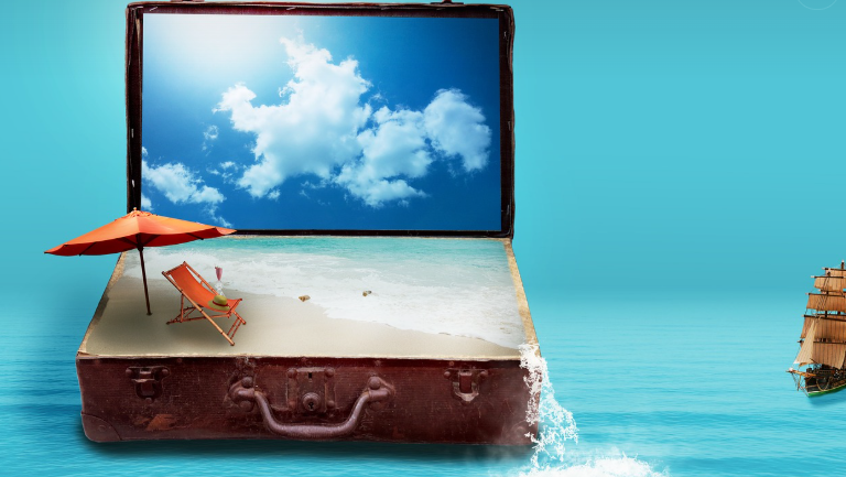 여행관련 해변 이미지