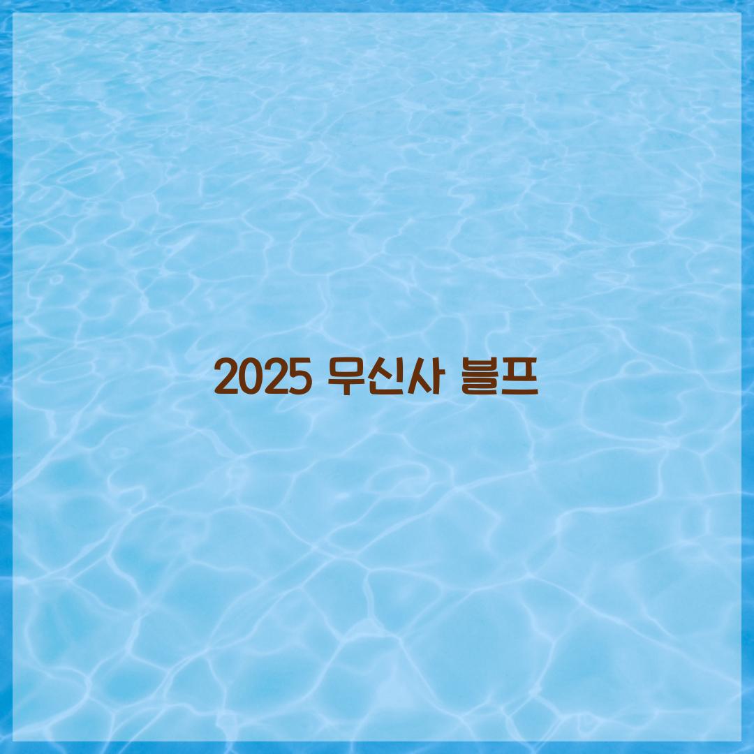 2025 무신사 블프