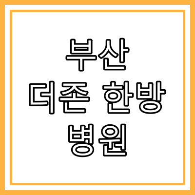 부산 더존 한방 병원 : 부산시 남구 야간 진료 하는 한방병원