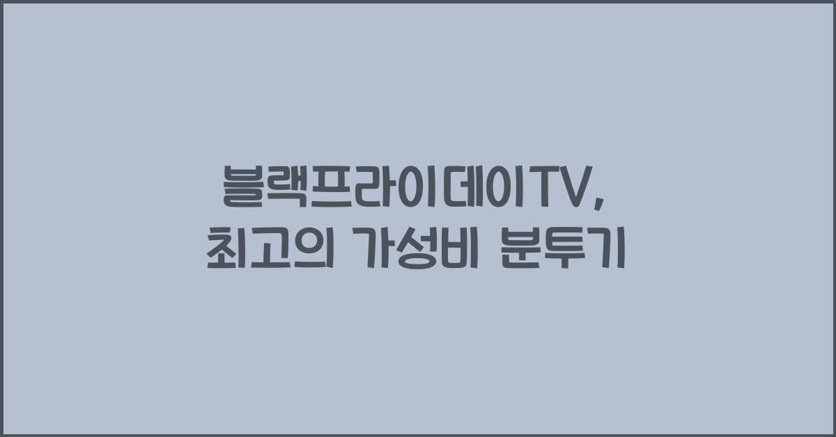 블랙프라이데이TV