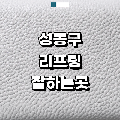 서울 성동구 리프팅 병원