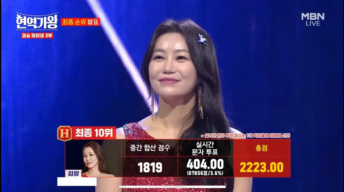 현역가왕 최종 10위