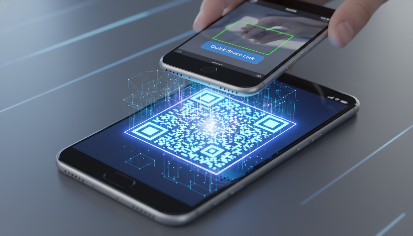 갤럭시 퀵쉐어 QR코드를 아이폰 카메라로 스캔하여 고화질 사진을 전송하는 과정