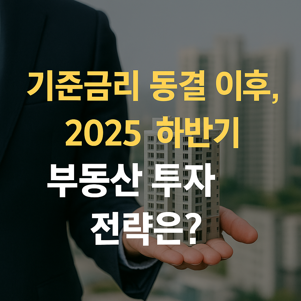 기준금리 동결 이후, 2025 하반기 부동산 투자 전략은?