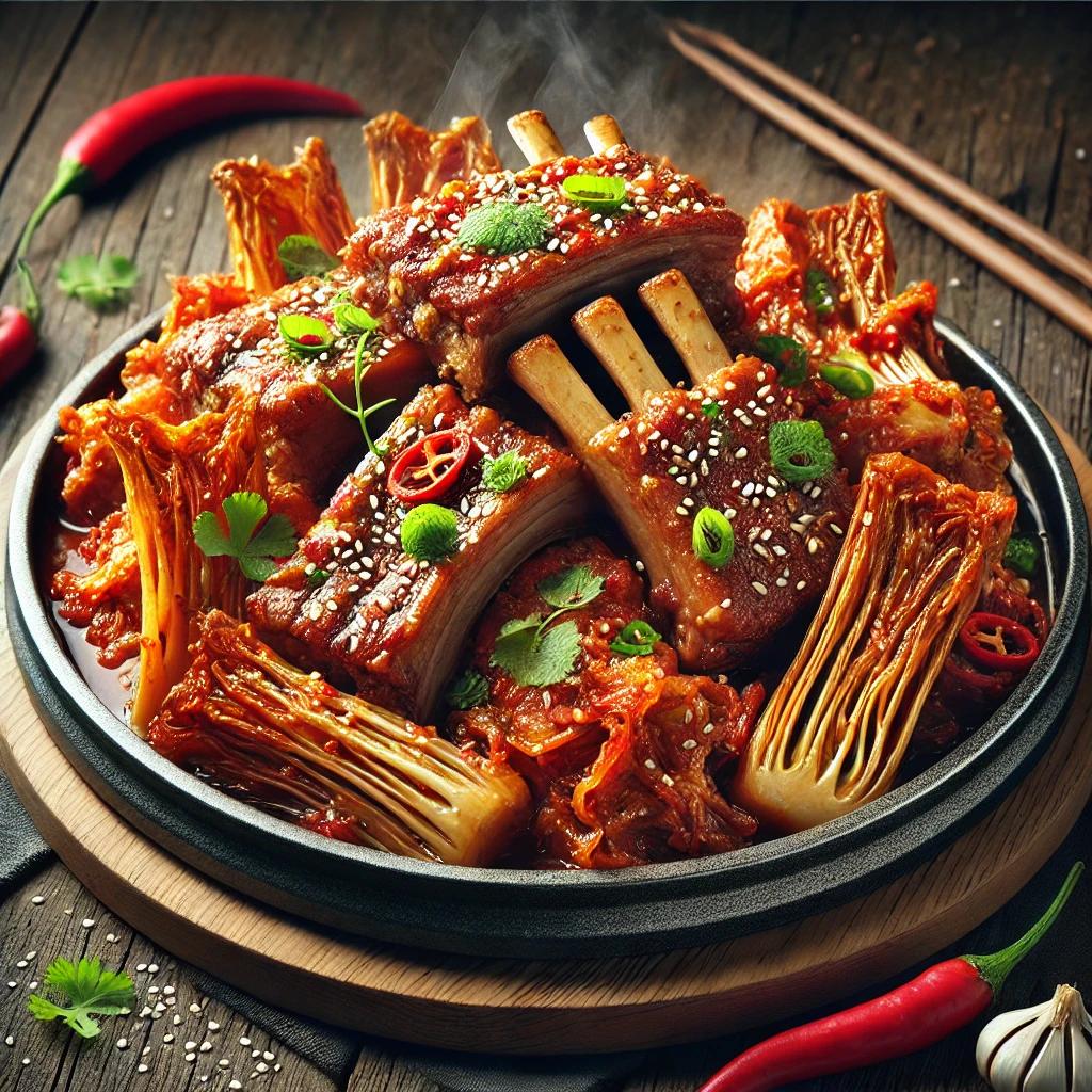 압력솥 묵은지 등갈비찜