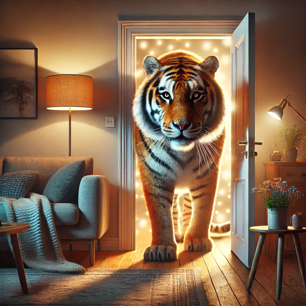 호랑이가 집으로 들어오는 꿈