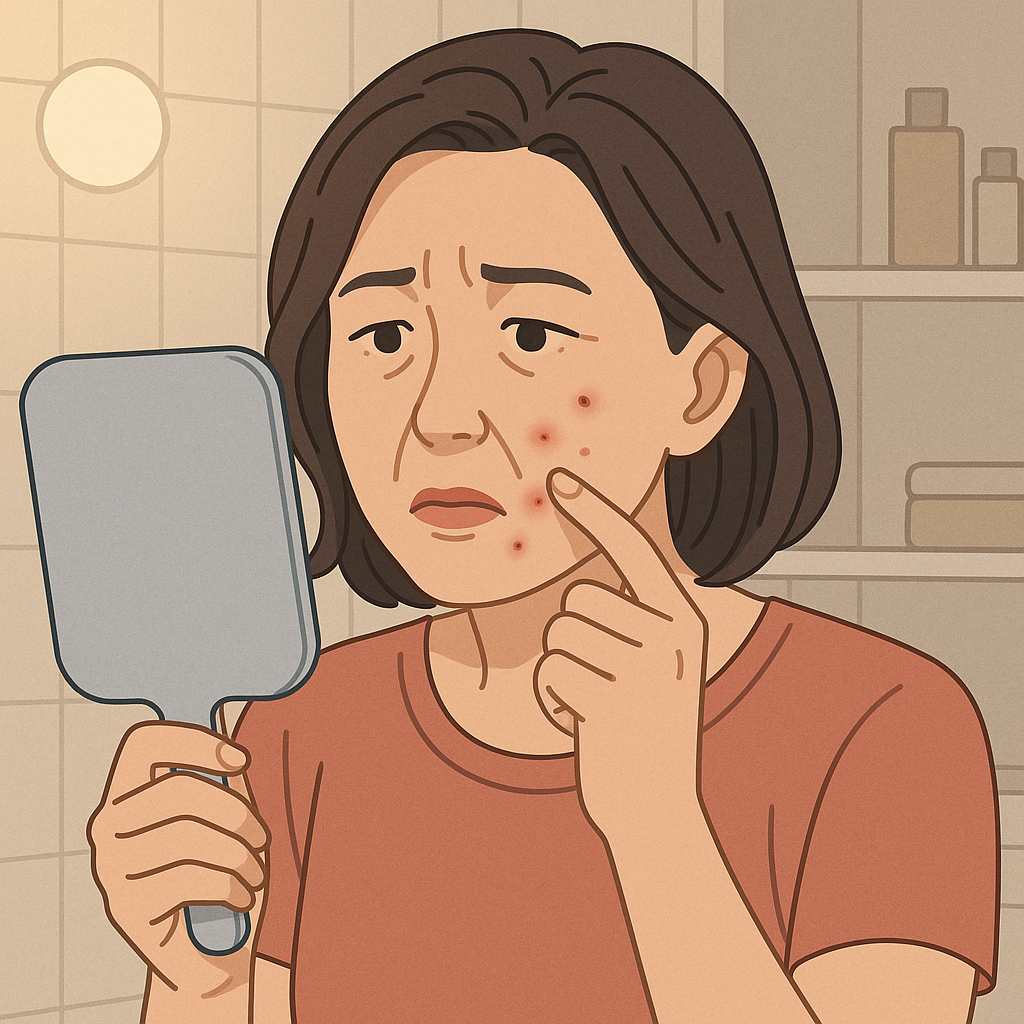 폐경 전후 여드름의 원인과 호르몬 변화
