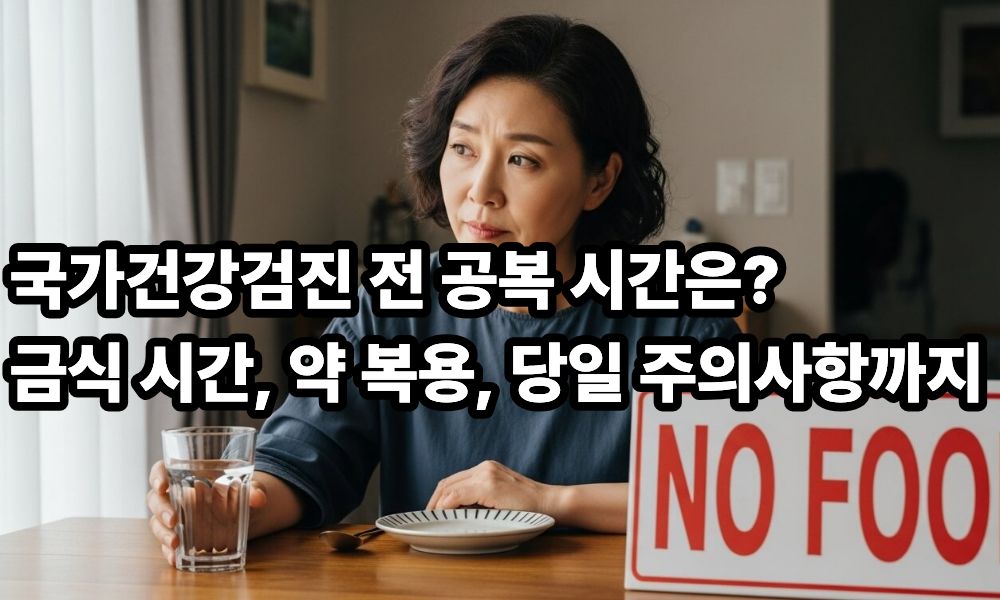 국가건강검진 전 금식 시간 약 복용 주의사항 사진 1