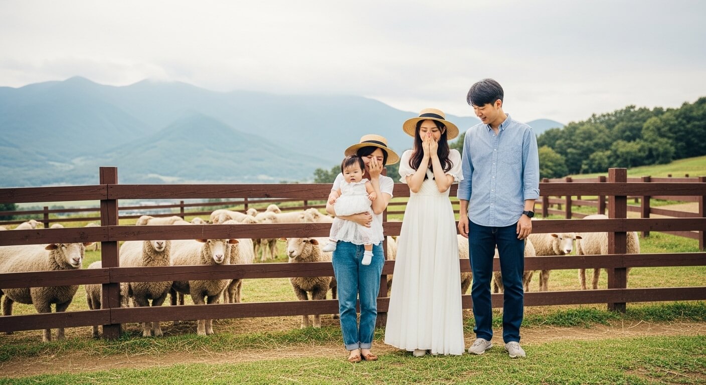 초등학교 여름방학 대관령 양떼목장