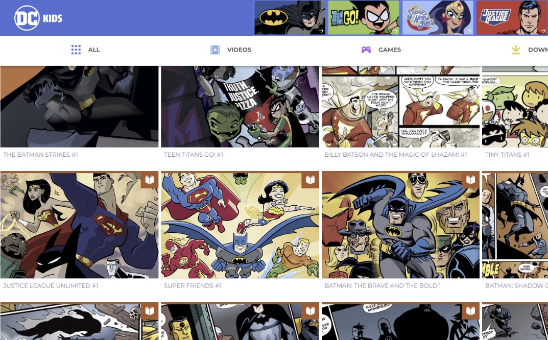 디씨키즈 홈페이지 캡춰화면