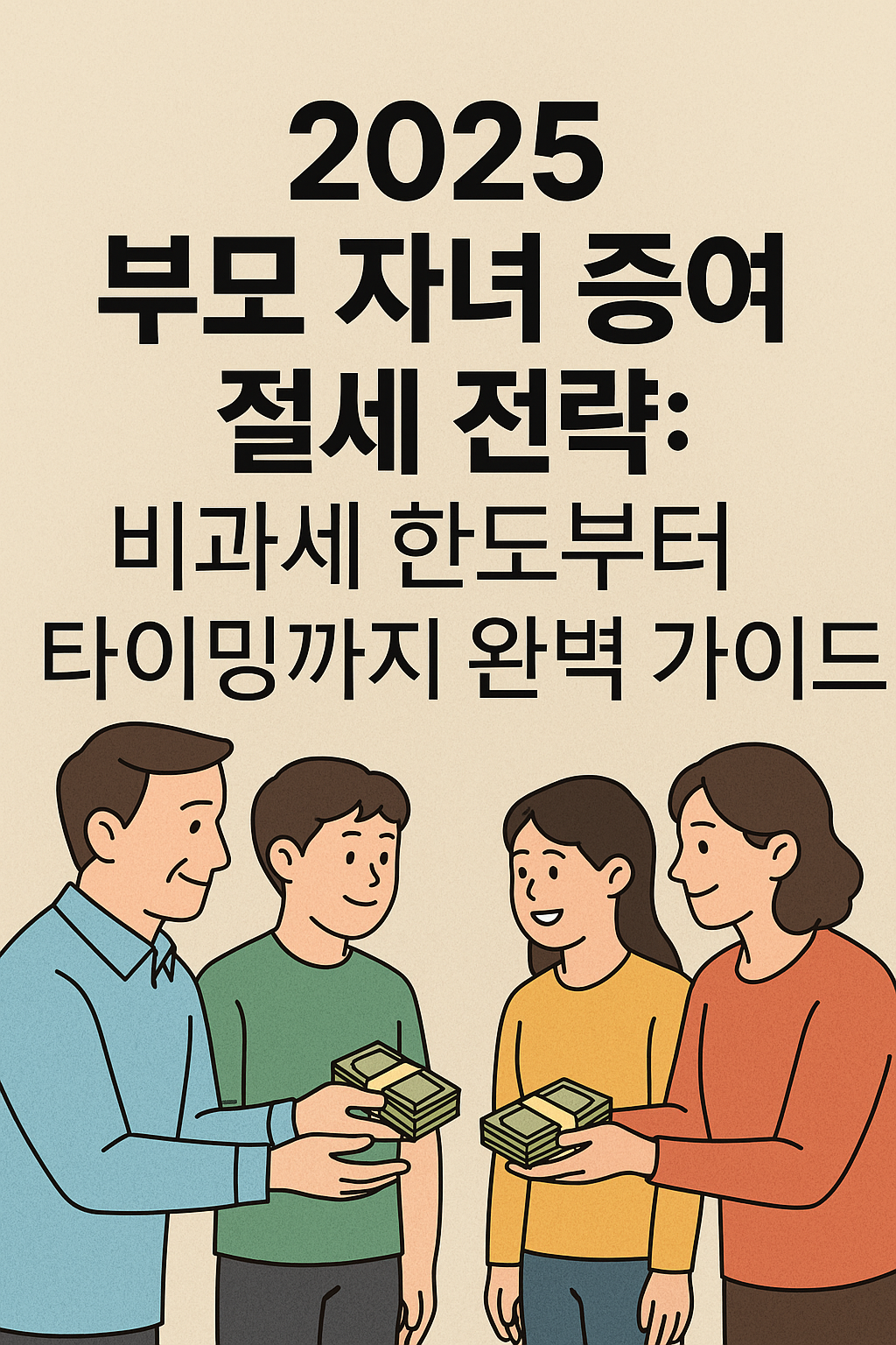 2025 부모 자녀 증여 절세 전략: 비과세 한도부터 타이밍까지 완벽 가이드