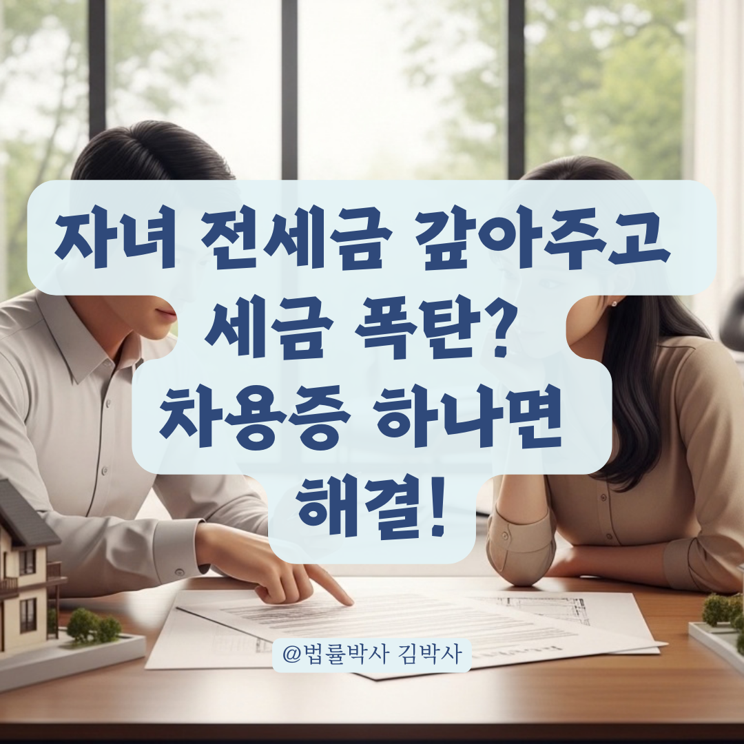 자녀 대신 갚아준 전세 보증금, 증여세 폭탄 피하는 상환 기준은?