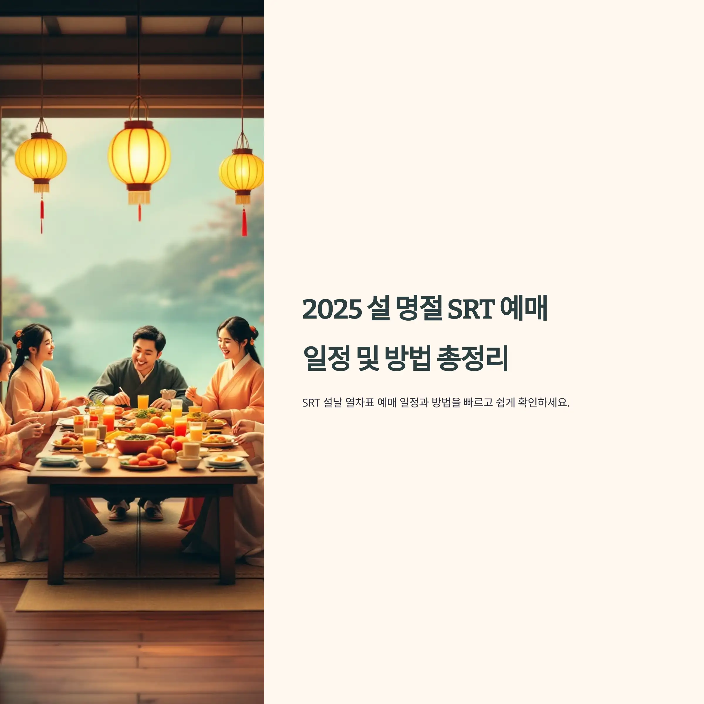 2025 설 명절 SRT 예매 방법