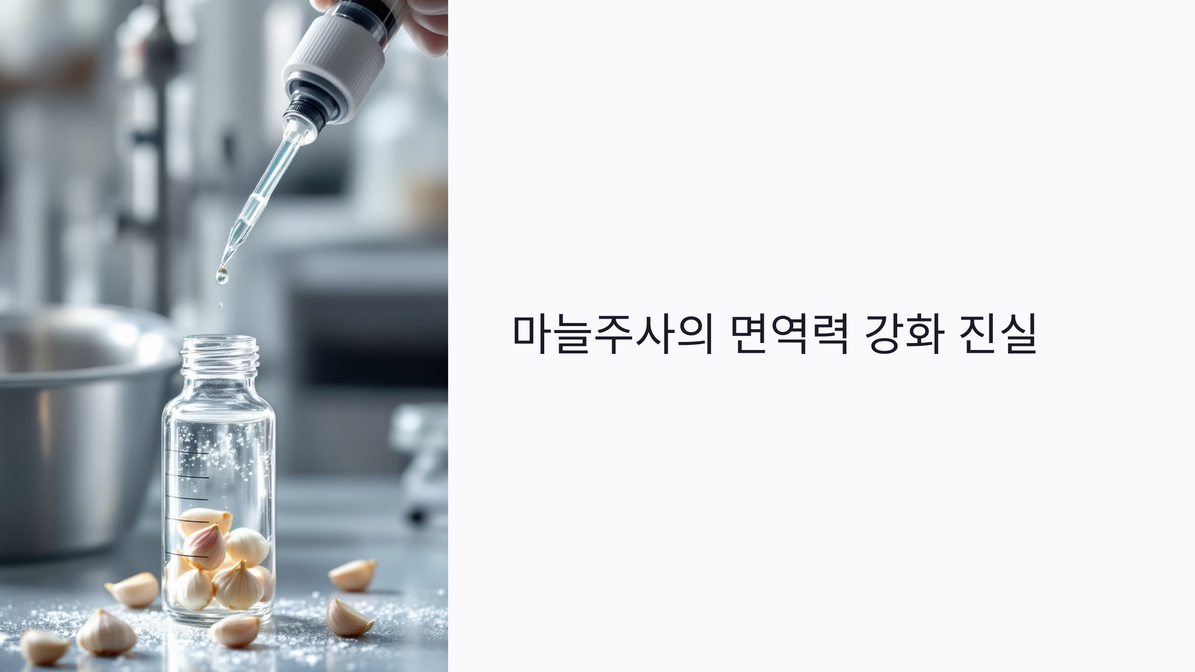 겨울철 감기 예방에 효과 있을까? 마늘주사의 면역력 강화 진실