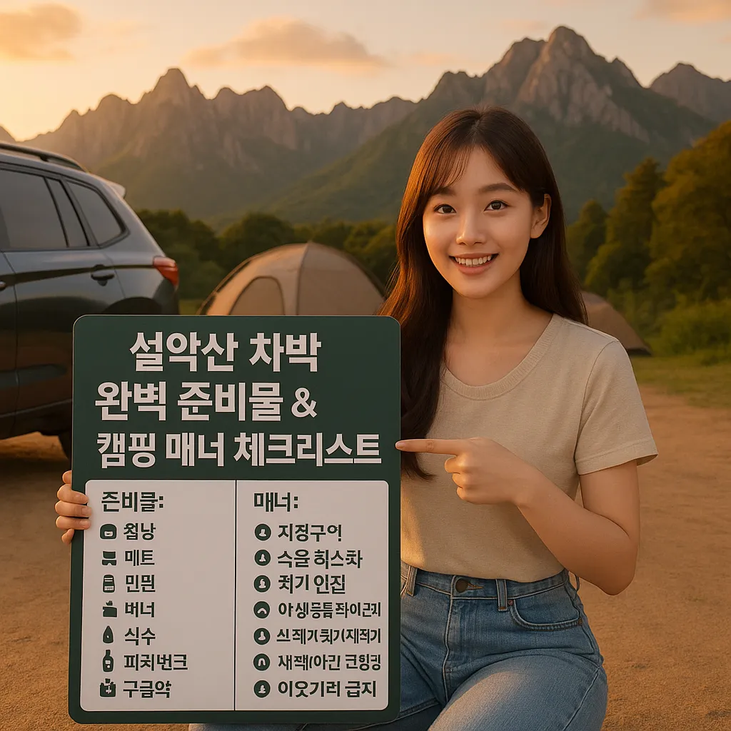 설악산 차박 완벽 준비물 & 캠핑 매너 체크리스트