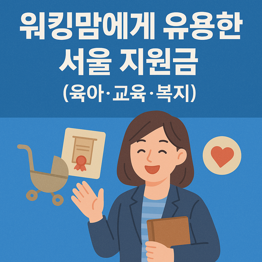 서울시 워킹맘 맞춤 지원금 총정리