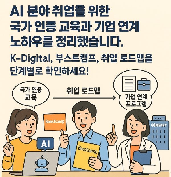 AI 분야 취업 준비 로드맵-국가 인증 교육, 기업 연계