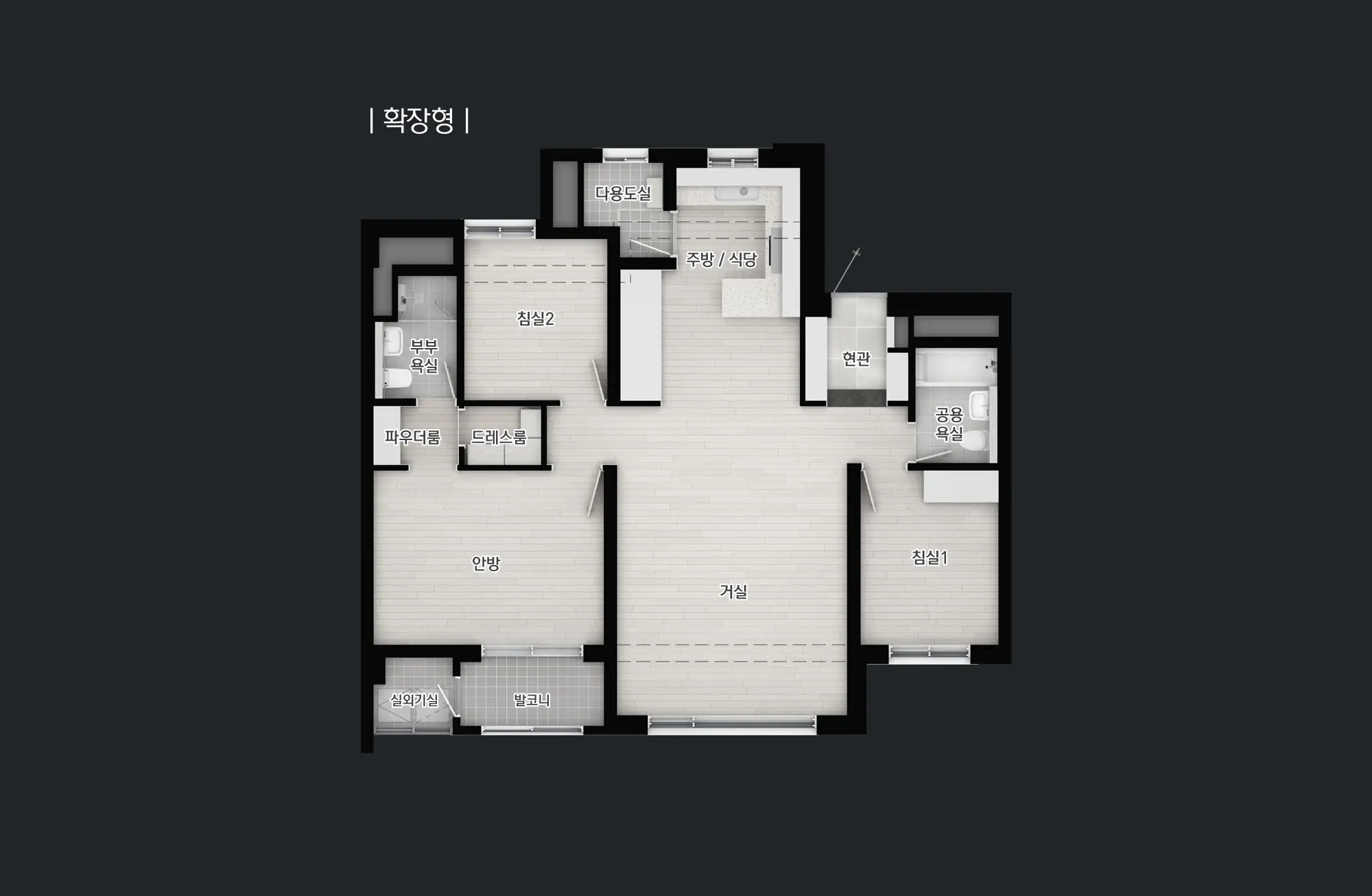 이문 아이파크자이 84A형 평면도