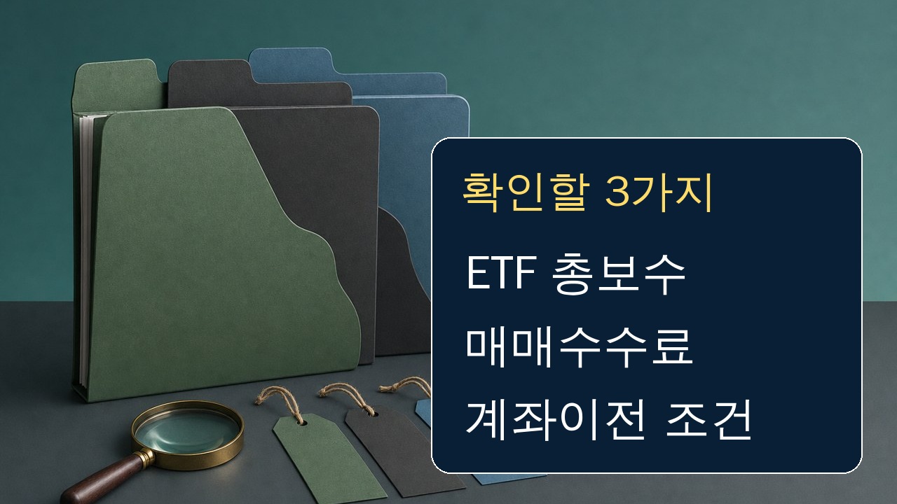 중개형 ISA ETF 수수료를 ETF 자체 비용과 매매수수료, 계좌이전 조건으로 나눠 보는 결정 카드