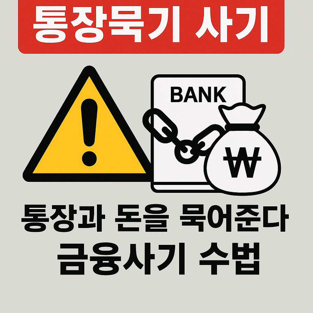 통장묶기 사기 관련 사진첨부
