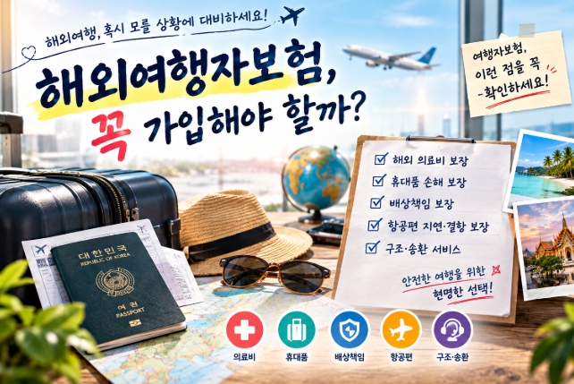 해외여행전 보험준비