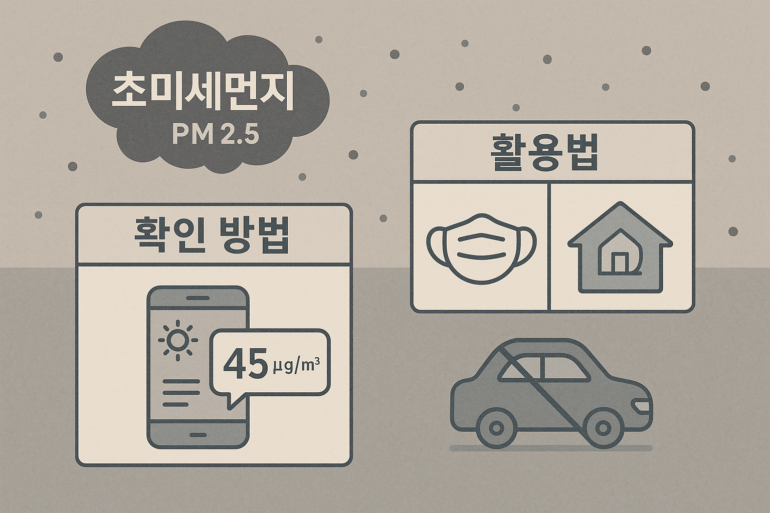 초미세먼지 기준과 확인방법