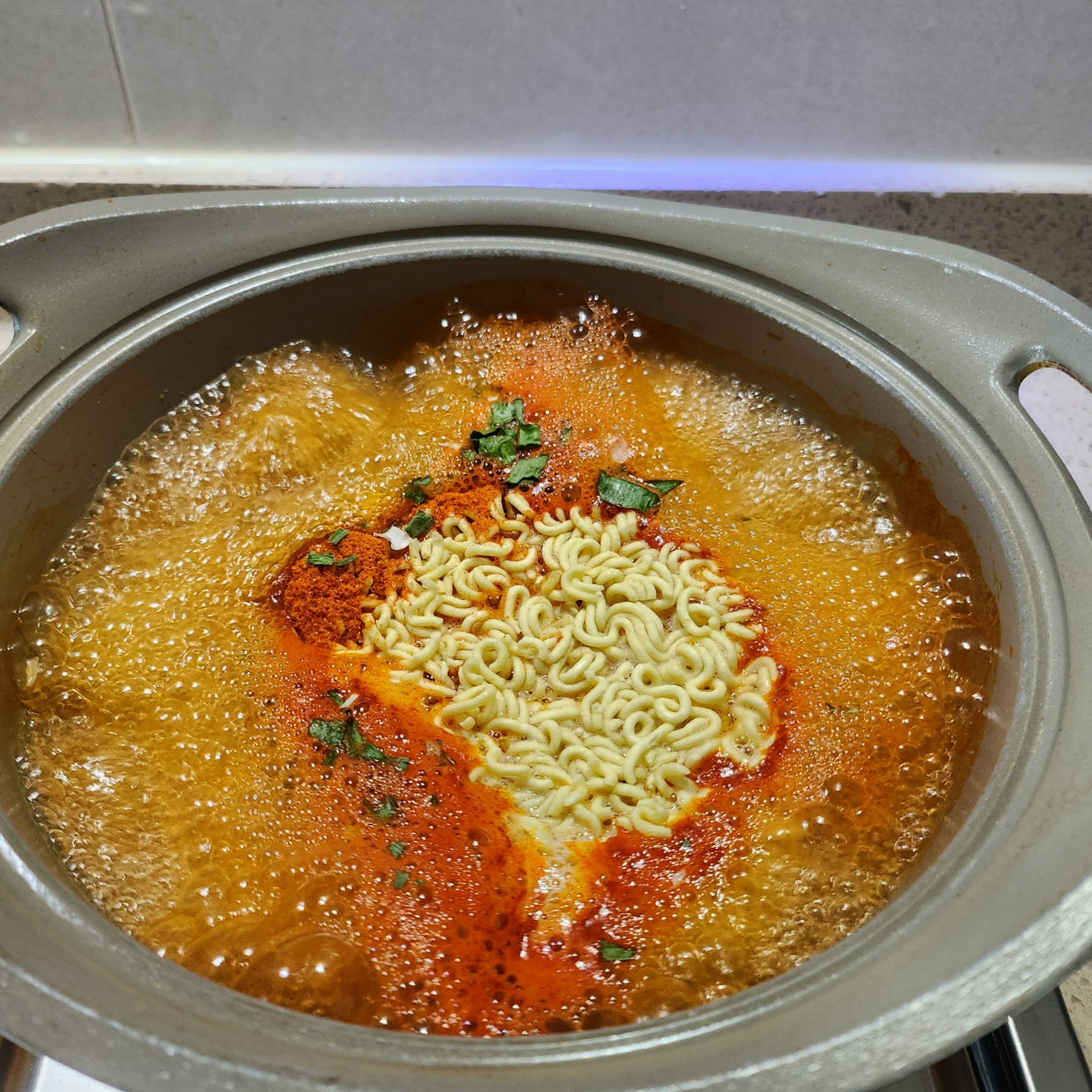 맵탱 마늘조개라면 끓이기