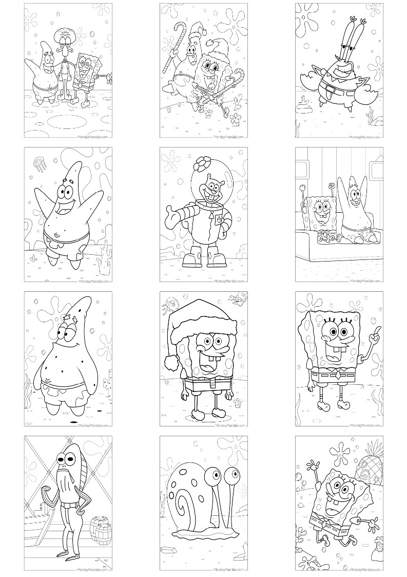 스폰지밥 색칠공부 도안