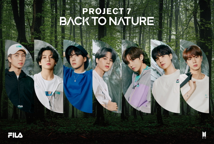 BTS 7 members! PROJECT BACK TO NATURE feat FILA