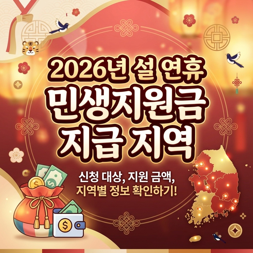 2026년 설 연휴 민생지원금 지급 지역 총정리