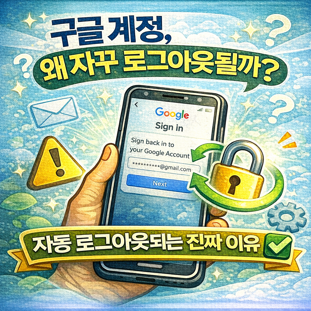 구글 계정 로그인 풀릴 때 자동 로그아웃되는 이유