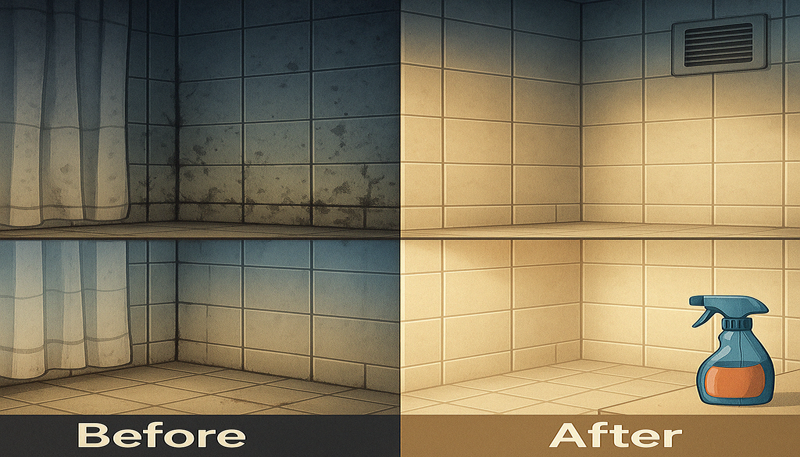 욕실 곰팡이, 이제 문지르지 말고 발라두세요