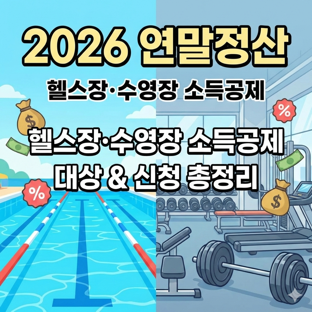 2026 연말정산 헬스장 수영장 소득공제 대상 확인과 신청 방법