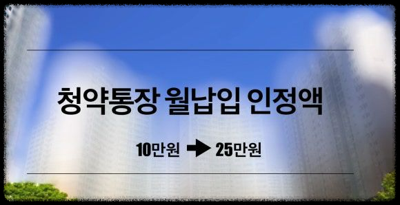 주택청약종합저축: 납입 인정액,