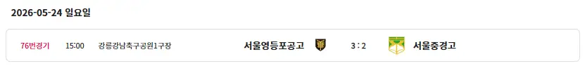 2026 금강대기 전국 고등학교 축구대회 결과 및 최종 순위, 개인 수상(우승 서울영등포공고, MVP 금동하)