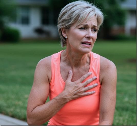 은행잎 추출물 효능 혈액순환 개선, 조깅 중 심장 통증이 생긴 중년여성 사진