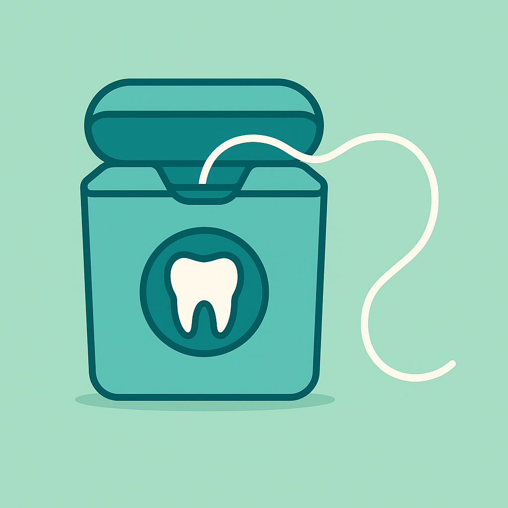 왁스형 치실과 무왁스형 비교 이미지