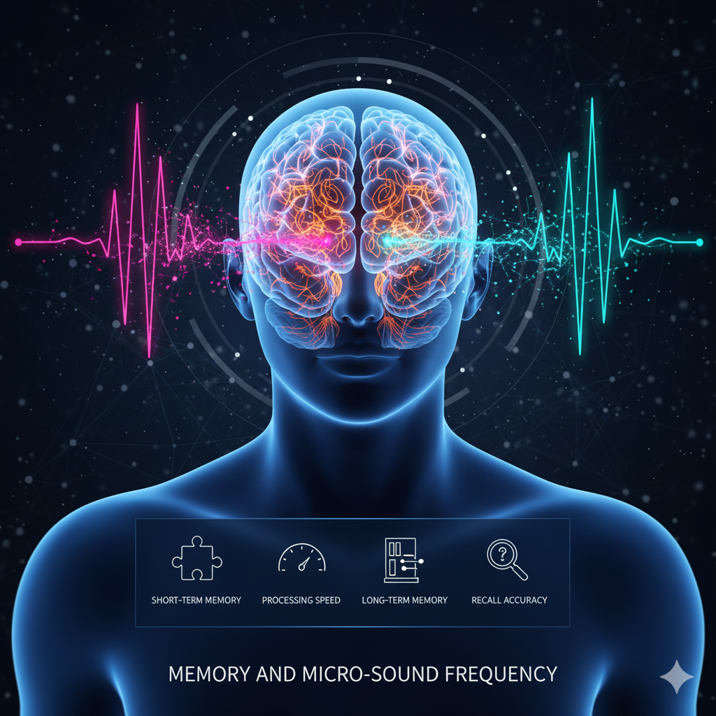 기억력과 소음 주파수의 관계를 나타내는 이미지