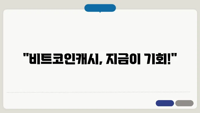 비트코인캐시 차트와 현재 상황을 점검