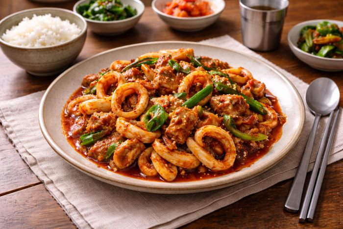 오늘 저녁 메뉴 매콤한 오삼불고기 레시피