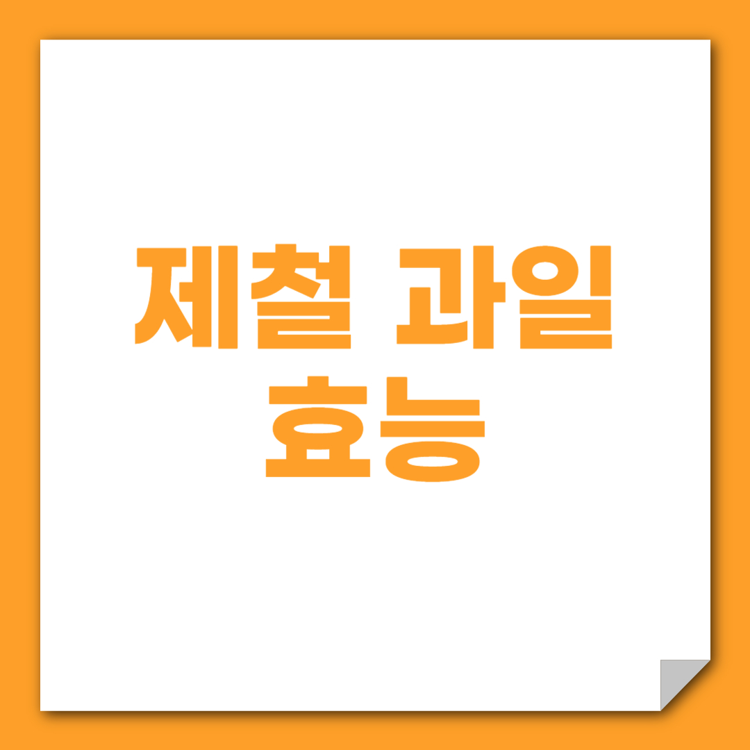 제철 과일 효능