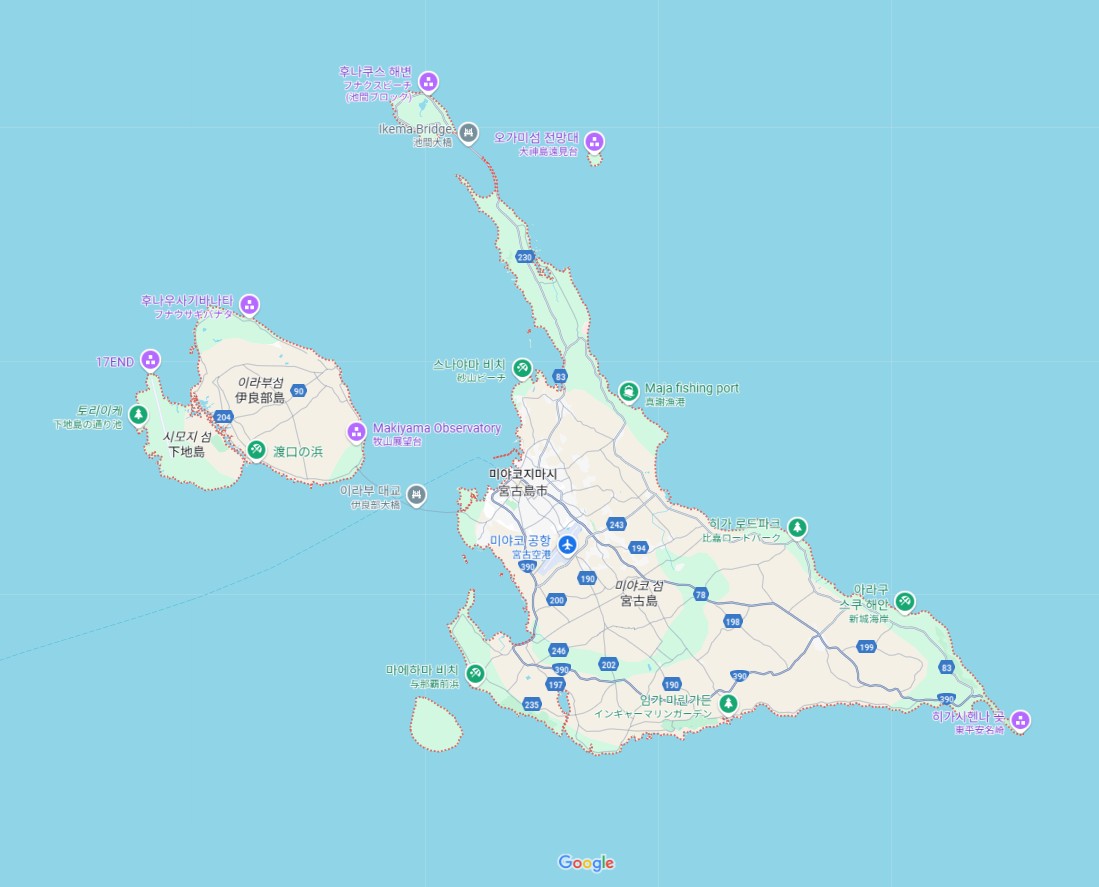 미야코지마 구글맵 이미지